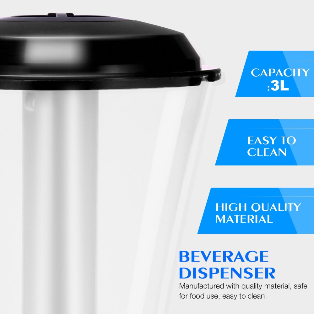 1pc Dual Beer Tower Dispenser Beverage Drink Dispenser with Lamp