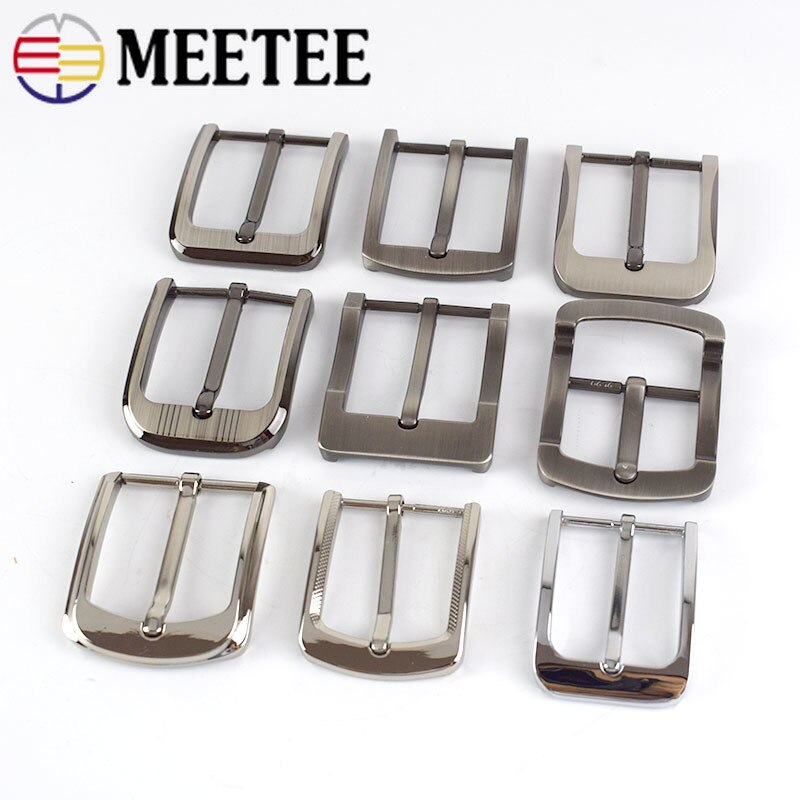 Meetee-hebillas de cinturón con pasador de Metal para hombre y mujer, hebillas de cinturón de 35/40mm, para manualidades de cuero, accesorios de decoración para Vaqueros, 1/2/5 Uds.