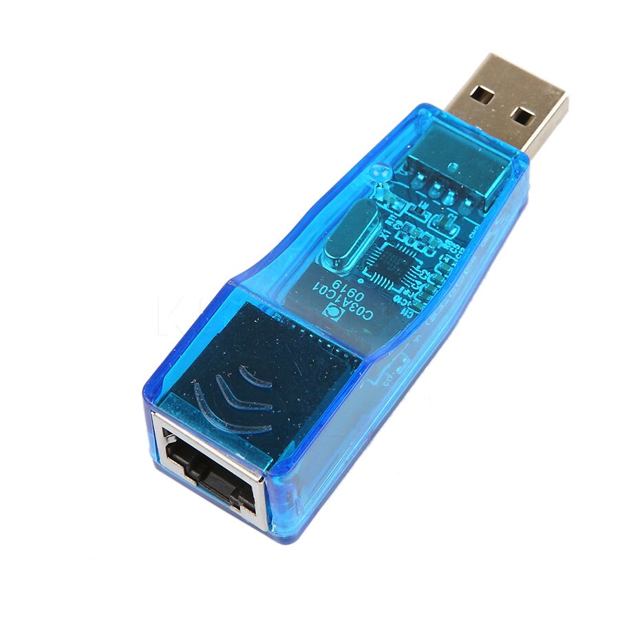 kebidumei USB 2.0 To LAN RJ45 Ethernet 10/100Mbps Network Card Adapter For Win7 Win8 Android Tablet PC Blue