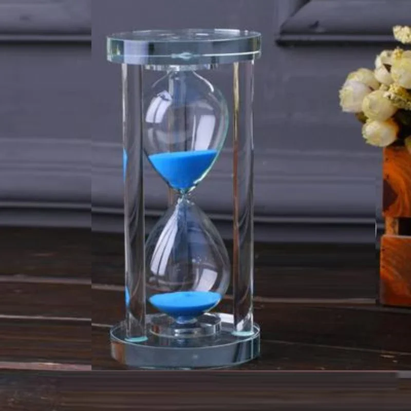 15–60 Minuten Sanduhr Sanduhr Küche Schule Moderne Kristall Stundenglas Sanduhr Sanduhr Teetimer Heimdekoration: Brown / 15min