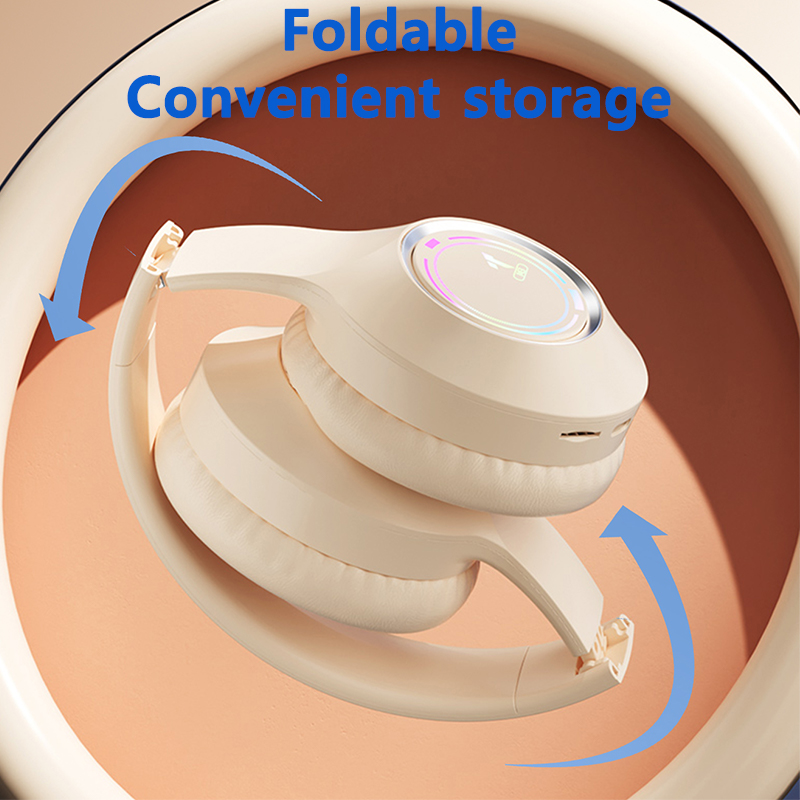 M3 Lichtgevende Bluetooth Headset Opvouwbare LED-kaart Draadloze headset TYPE-C opladen Spelkantoor voor meerdere scènes