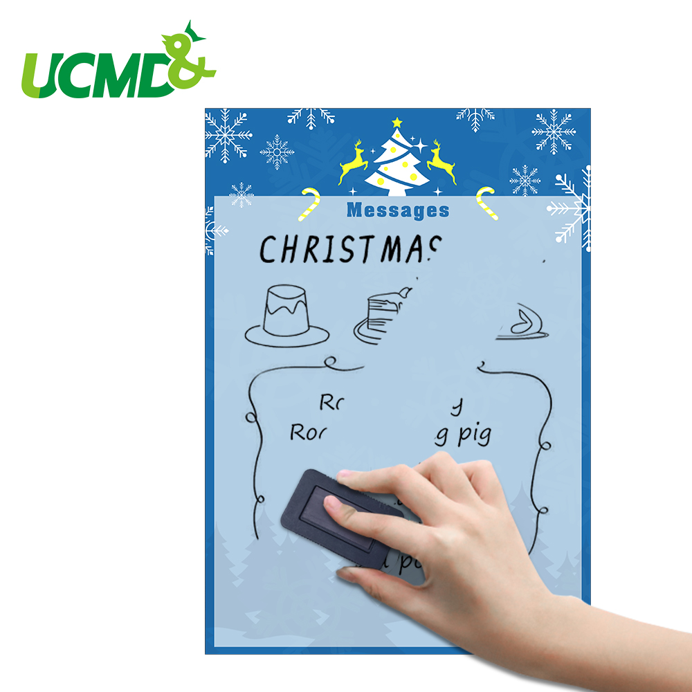 A4 Flexible Whiteboard Fridge Sticker Kids Drawing Board Christmas Magnetic Writing Reminder Record Message Memo Note Board