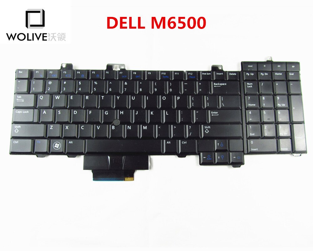 Echt 90% Us Keyboard Voor Dell Precision M6500 Us Engels Toetsenbord Backlight NSK-DE101 Toetsenbord F759C Vervanging