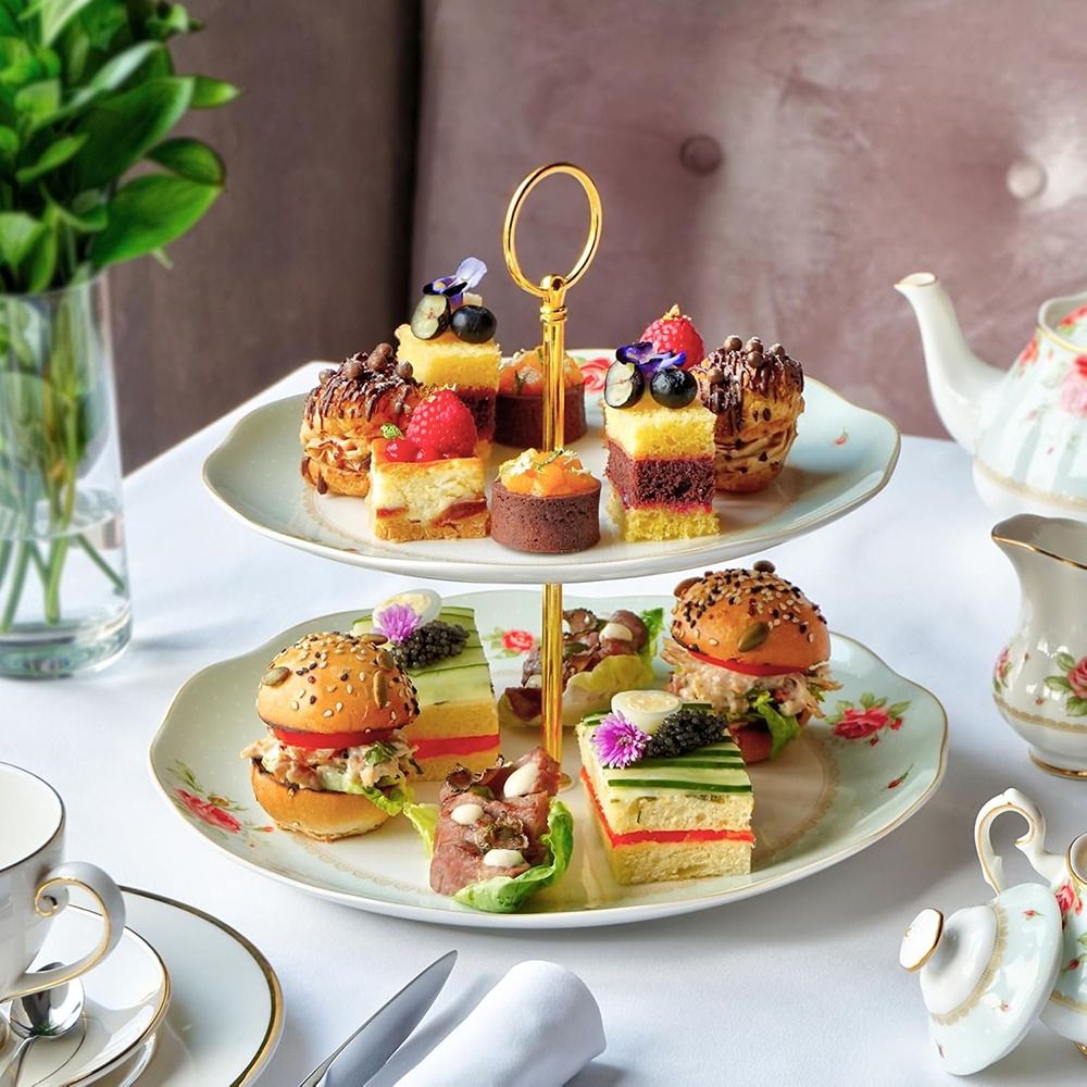 Modischer 2-stufiger 3-stufiger Kuchenplattenständer aus Zinklegierung, Kuchenständer, Kuchentellergriff, abgestuftes Tablett, Kuchen-Cupcake-Halter, Tablett, Ständergriff