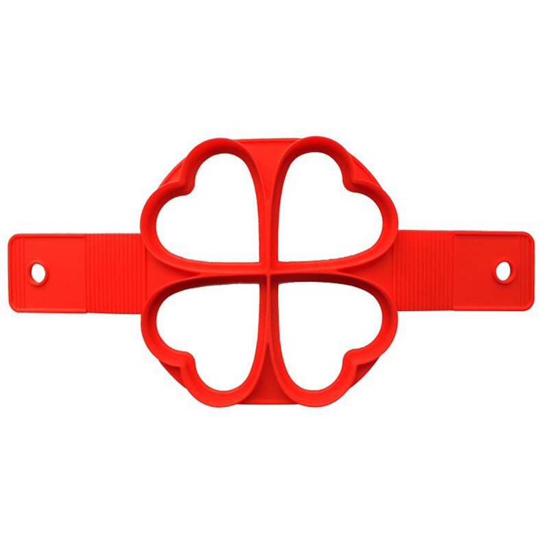 Pannenkoek Maker Meerdere Vormen 4 Gaten Anti-aanbak Siliconen Bakvorm Ring Gebakken Ei Mold Voor Familie Koken Bakken Accessoires: A