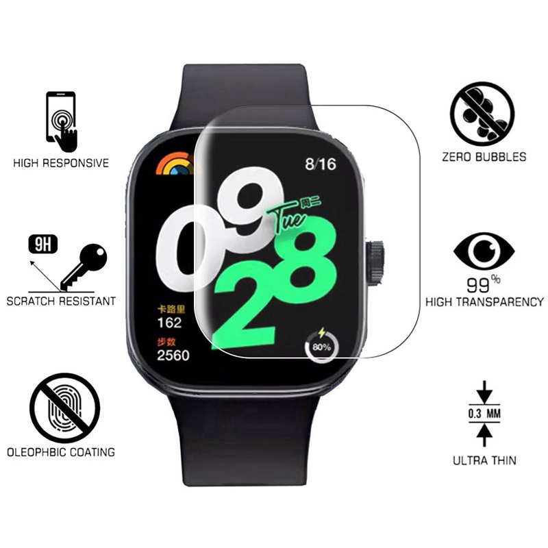 1-5 uds película de hidrogel para Xiaomi Redmi Watch 4 HD Protector de pantalla transparente de TPU para Redmi Watch 3 Lite/reloj inteligente activo no de vidrio