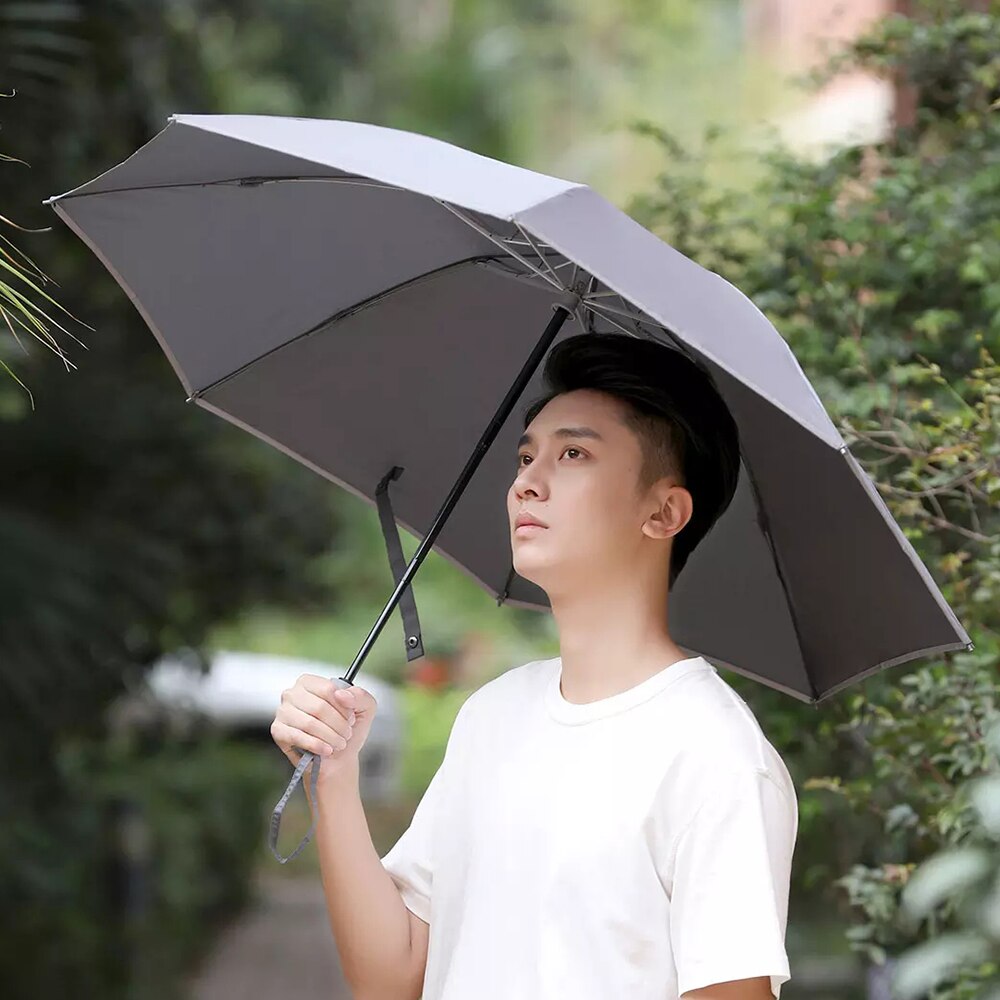 Paraguas automático plegable para hombre y mujer, sombrilla reflectante UV a prueba de viento, de aluminio, para verano e invierno