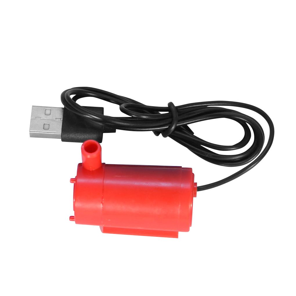 Micro Submersible and Amphibious DC Motor Pump Water Pump Submerged Pump USB Mini Aquarium Suction Pump Brand: red