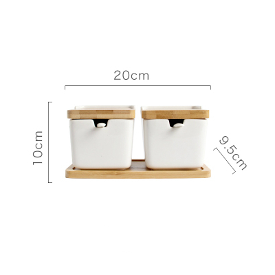 Ollas de Sucrier de cerámica, recipiente para azúcar, cuencos de cocina, Sweettreats, Azucarero, Suikerpot, tarro de especias, saltsurvage, salero: 2 Pcs