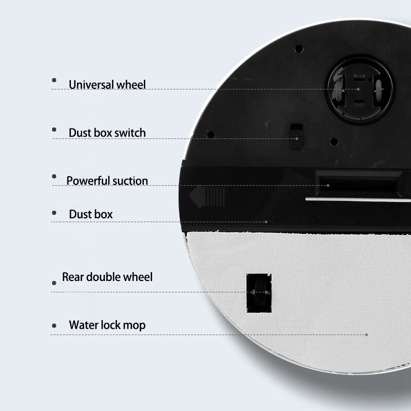 Multifunctional Smart Floor Cleaner,2-In-1 Auto Rechargeable Smart ing Robot ing Vacuum Cleaner