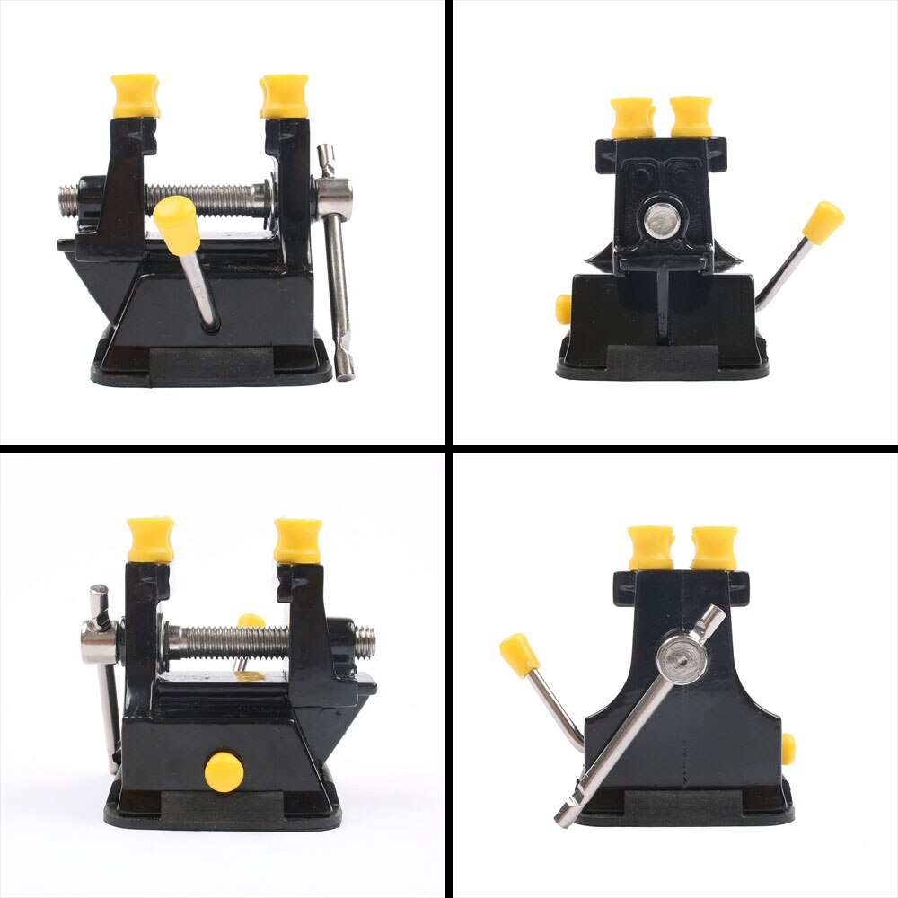 LUBAN 1pc Black Jaw Carving Bench Clamp Mini Vice Suction Grip Vise Vice Micro Clip Flat Vise DIY Craft Tools