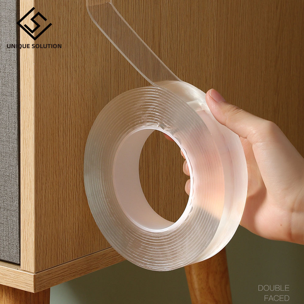 1M/3M/5M Nano Magic Tape Double Sided Tape Transparent NoTrace Reusable Waterproof Adhesive Tape Cleanable Home gekkotape