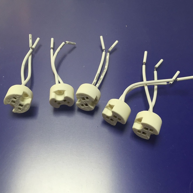 Lot de 100 douilles pour ampoule halogène à  mr16 mr11 g4 g5.3 g6.35 led avec deux fils