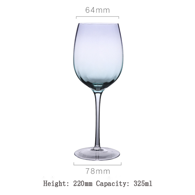 Verre à vin arc-en-ciel de couleur cristal, pour la cuisine et les produits ménagers: Tall wine glass B