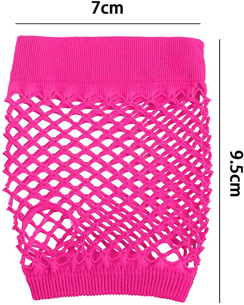 Guantes de rejilla para mujer, manoplas cortas de medio dedo, Multicolor, sexys, elásticos, de malla hueca, Punk, sin dedos, K72