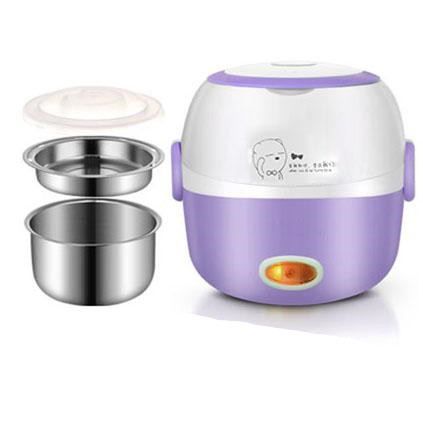 Rice Cooker Thermal Heating Electric Lunch Box Portable Food Steamer Cooking Container Meal Lunchbox Warmer: D