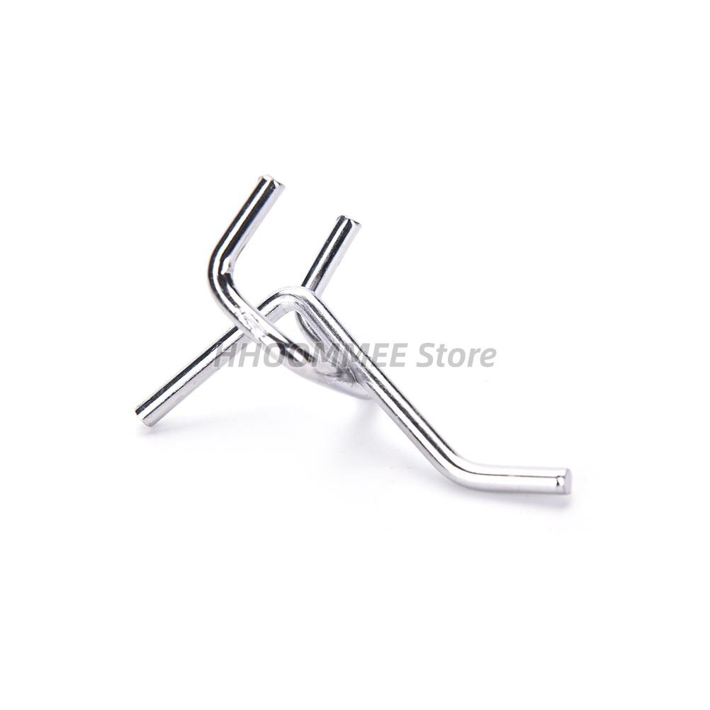 10PCS Steel Pegs Board Pegboard Hooks Garage Work Shop Storage Display Organization Steel Hanging Tool Storage Hooks