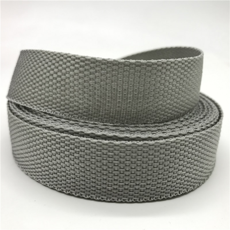 5 yards 1 "  (25mm)  nylonband polypropen pp band band band rem hundhalsband sele utomhus ryggsäck väska delar: Silvergrå