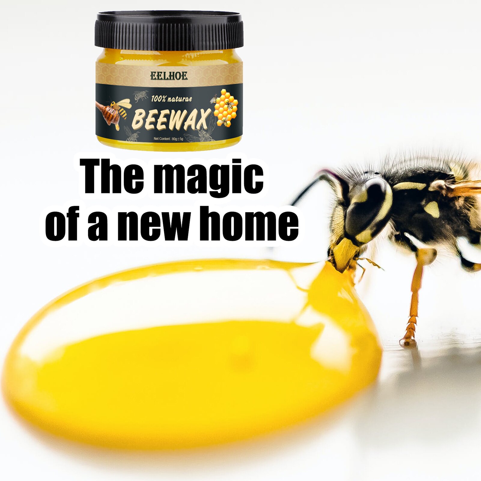 Cera de abeja para el cuidado de la madera, cera de abejas resistente al agua, cera para muebles