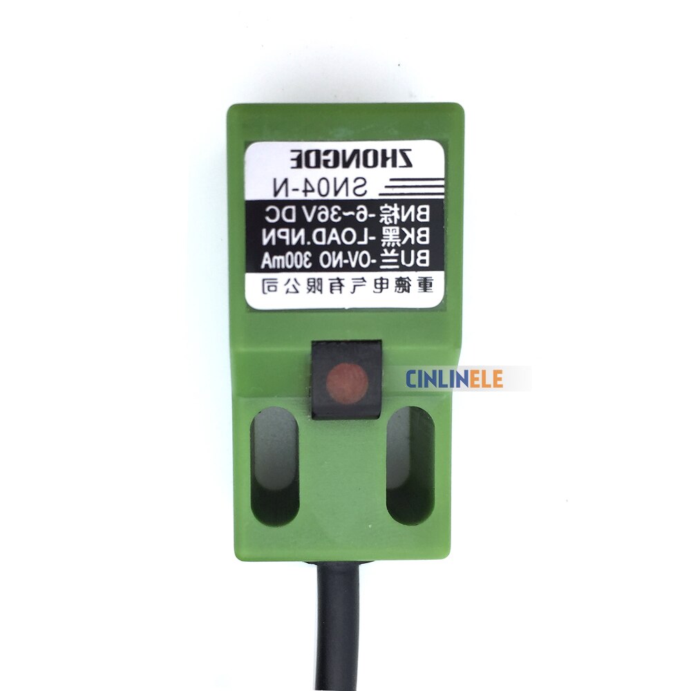 4mm sansing  sn04 kubeskall induktiv skjerm metall jern type nærhetsbryter sensor ledet ingen nc npn pnp