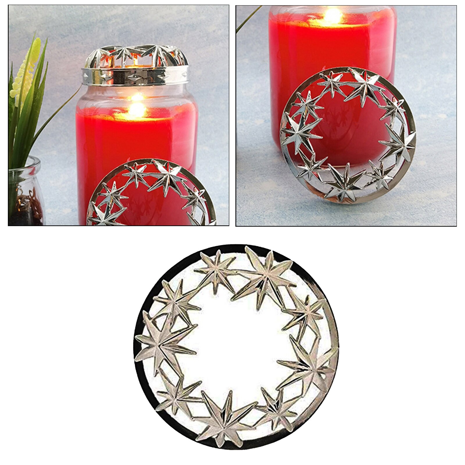 Jar Candle Topper - Candle Toppers to Burn Evenly Home Decor Accessories Candles Shades Sleeves Cover Top Lid