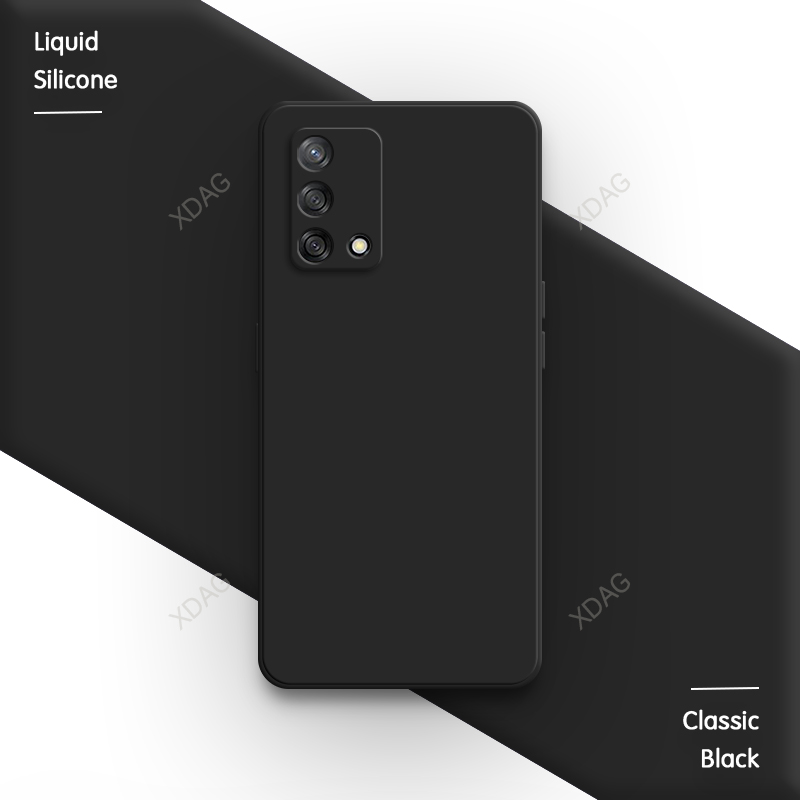 Klassische flüssigsilikon-handyhülle für oppo  f19 (chp 2219, cph 2219) , kameraschutz, rückseite, weiche, quadratische 6.43 einfarbige schutzhülle: Gold