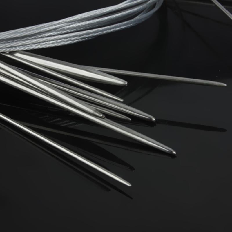 11pcs Roestvrij Rondbreinaalden Multi size Circulaire Breien Pins Haak Weven Pins Handwerk Gereedschap 32 "80 cm