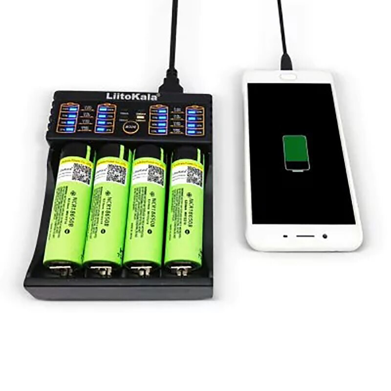 Liitokala Lii-402 Micro USB DC 5V 2A 4Slots 18650/26650/16340/14500 Battery Charger lithium NiMH battery for 3.7V AA AAA SC