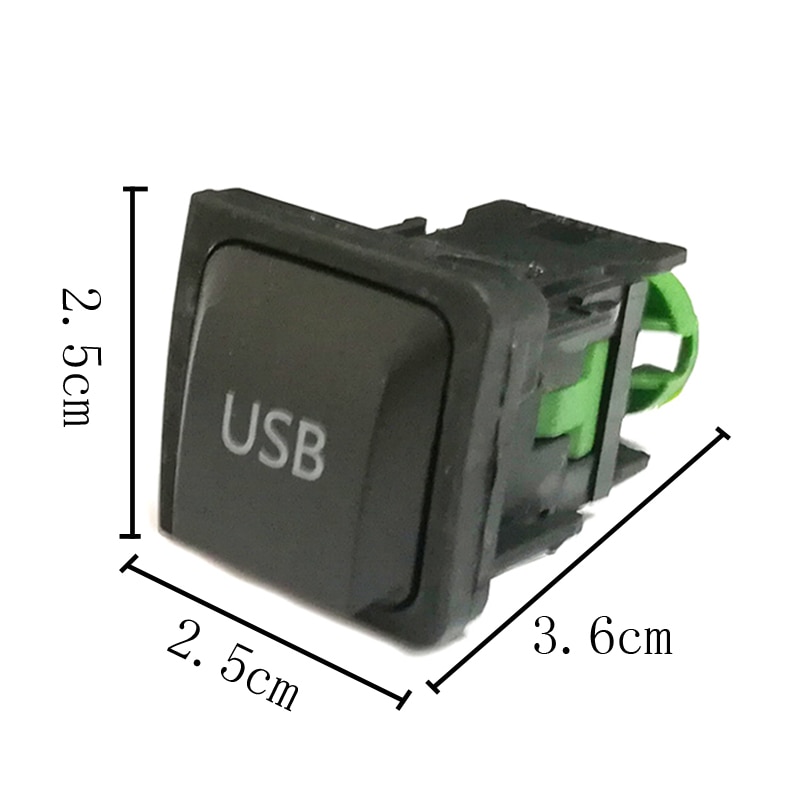 Bil usb switch kabel aux switch knap kabel til vw passat  b6 b7 golf 6 polo bora cc rcd 510 rns 315 usb aux adapter lydkabel