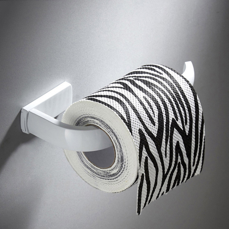 Guld toiletrulleholder sort bronze hvid krom dekorative toiletpapir håndklædeholdere antik retro køkkenpapirstativ: Hvid