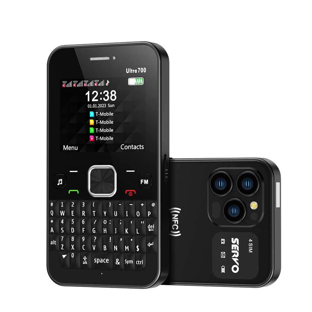 SERVO-Téléphone portable QWERTY Ultra700, 4 epiStandby, 2G, 101 lampes de poche, appel, numérotation à vitesse statique, téléphones 2.4 ", déverrouillage d'accès NDavid