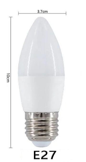 10Pcs E27 E14 Led Kaars Lamp Ac 220V Led Licht Kroonluchter Lamp Kaars Lamp 7W 9W lamp Decoratie Licht Warm/Wit Energiebesparing: E27 Tip / 9W Cold white