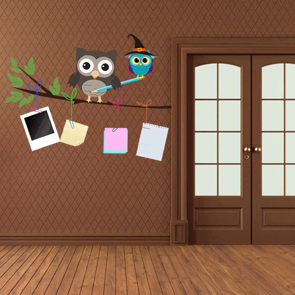 Cartoon Hand Drawn Owl Wall Sticker for kids baby children rooms background home decoration Mural Art Decals Nursery stickers