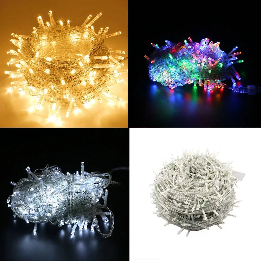LED String Fairy Lights 1.5M-100M Chain Outdoor Garland Waterproof 220V/Battery/USB for Wedding Party Tree Christmas Decoration