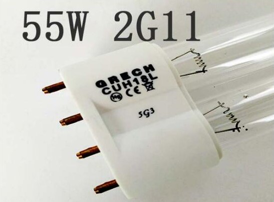 Tube à lumière de remplacement de stérilisateur UVC, SUNSUN, Grech JEBO HW, JUP, CUV, CPF, série de tasses, lampe germicide pour aquarium d'origine: 55w  2G11