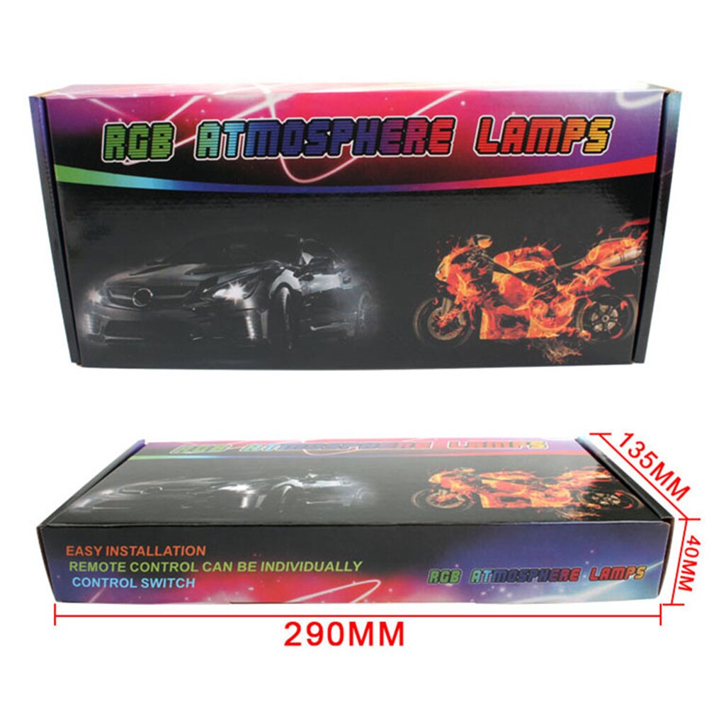 12pcs Motorcycle LED Light Kit Strips Remote+Voice Control Outdoor Anti-resistance Repairing Elements Underglow Lights