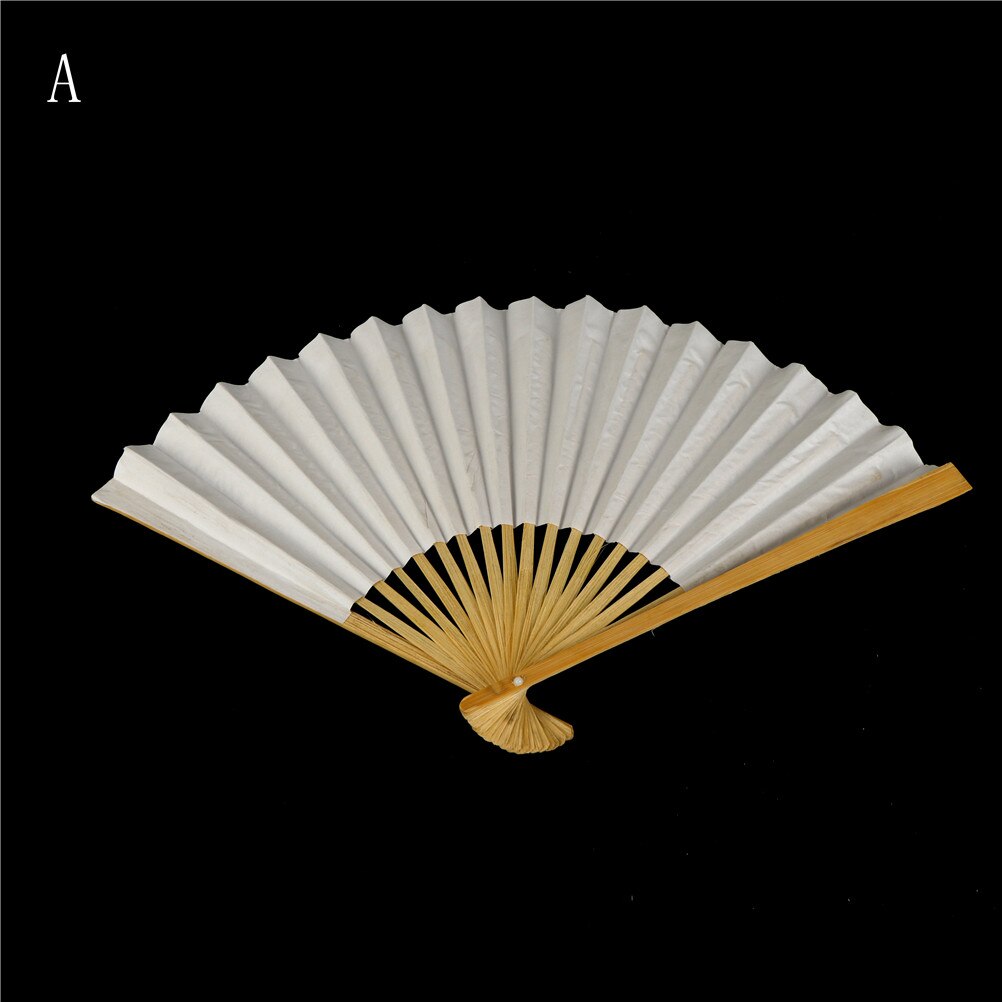 1/2pcs White Folding Paper Plain White Hand Fan Painted Handmade Wedding Party Favors Photo Props