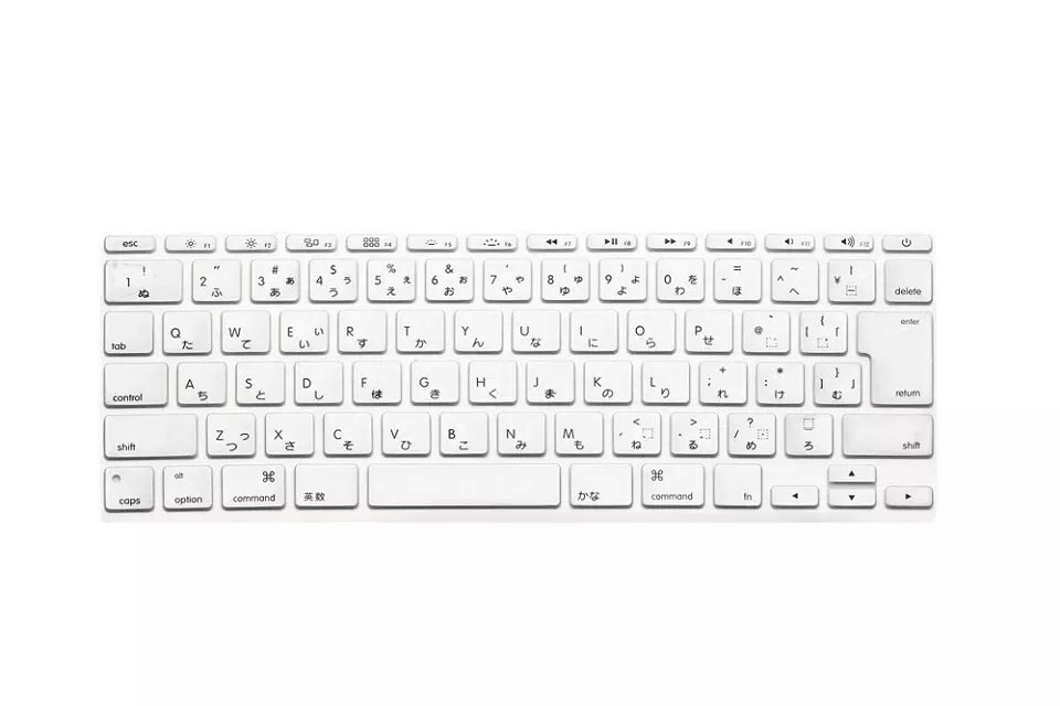 Japonais anglais japon JP Version Silicone clavier couverture peau protecteur couverture pour Apple MacBook Air 11 "11.6 pouces A1465 A1370: Silver