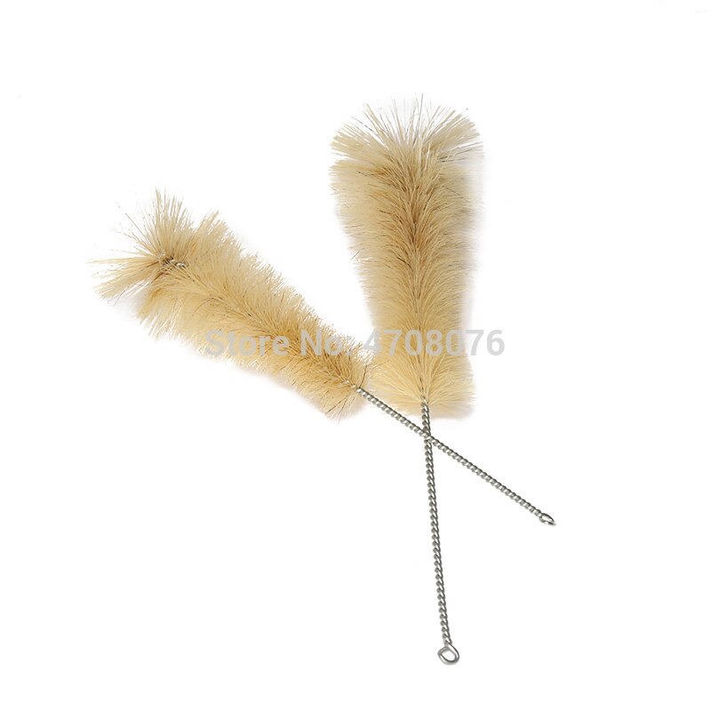 Triangle/Conical flask brush Scale Test tube Cylinder Bottle brushes Lab cleaning tools Stainless steel handle S/M/L 2sets/pack