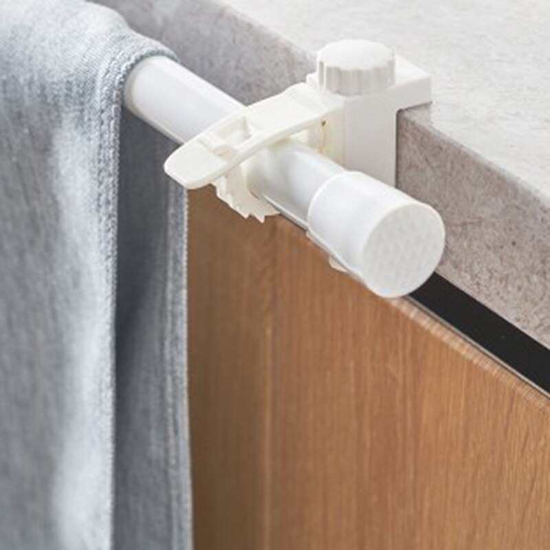 2pcs Adjustable Crossbar Rod Support Clamp Holder Curtain Rods bracket