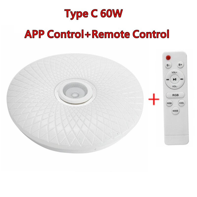 Smart APP + Remote Control LED Bluetooth Speaker Loundspeaker Player with RGB Dimmable Ceiling Light Panel Lamp For Kids Bedroom