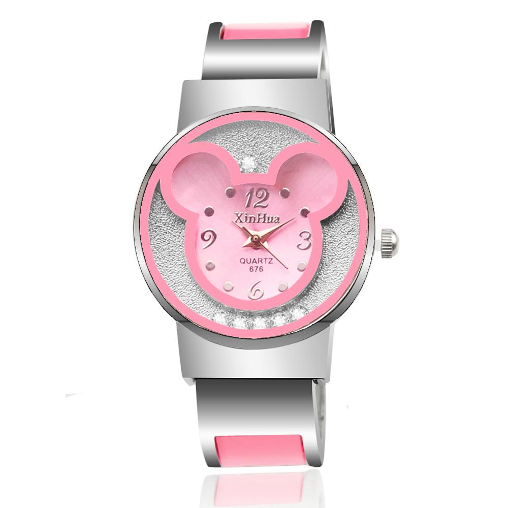 Women Watch Women's Watches Top Brand Luxury Quartz Female Bracelet Ladies Clock reloj mujer zegarek damski erkek kol saati: Pink