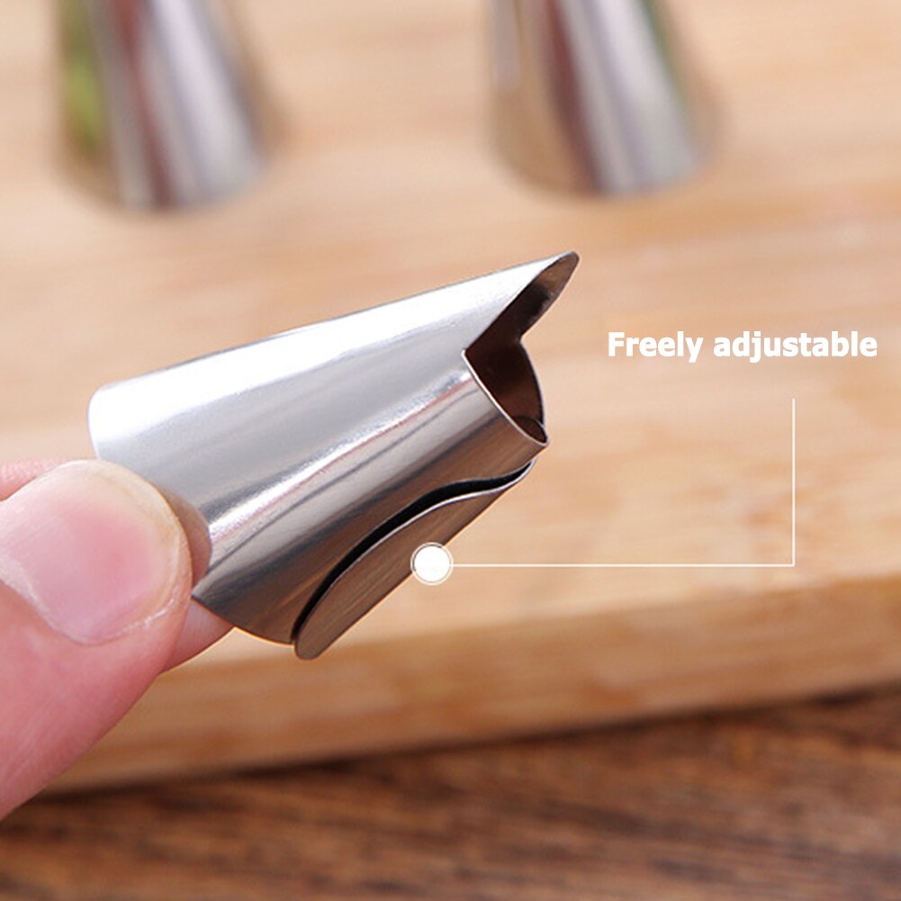 Finger Protector Anti-cutting Beans Garlic Remover for Household Kitchen Stainless Steel Gadget Tools