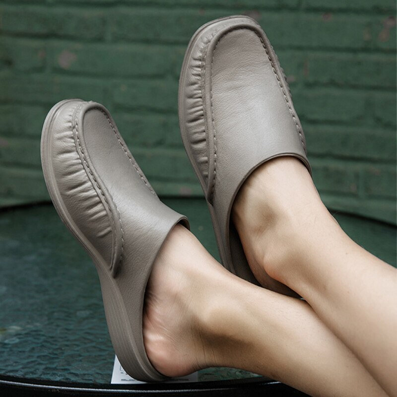 Shoes Men Beach Outdoor Casual Walking Beach Flops Summer Flops Driving Shoes Male Gardening Soft Slippers Men Slipper