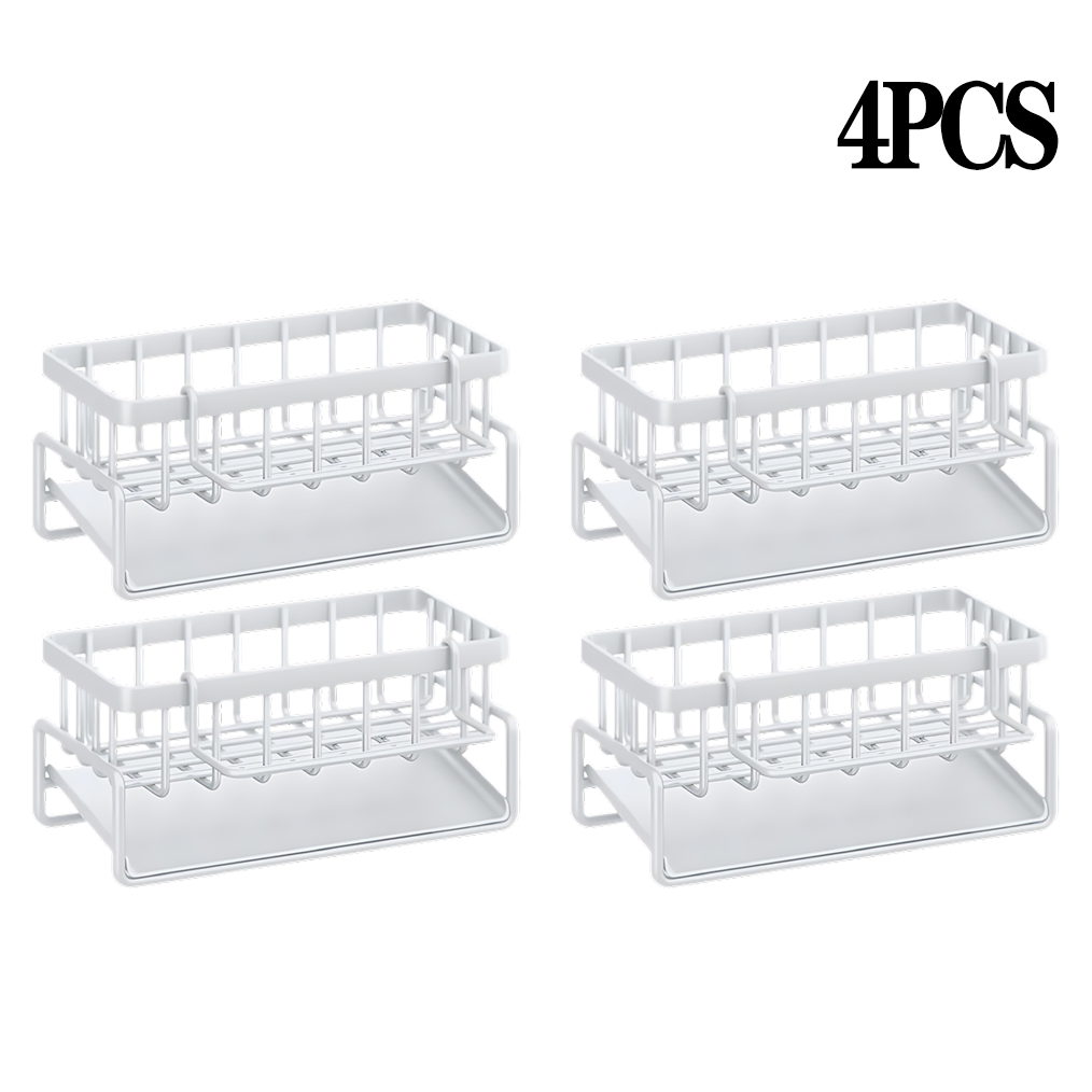 Prateleira de cozinha para armazenamento de pano, prateleira de drenagem sem perfuração, rack de temperos para casa, torneira de pia, rack de drenagem, acessórios de cozinha: CÉU AZUL