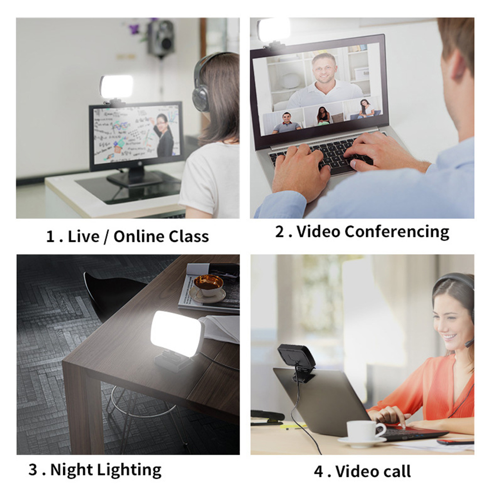 120 LEDs Light Video Conference Lighting Kit Zoom Lighting for Computer with Tripod Stands Computer Desk Light lamp