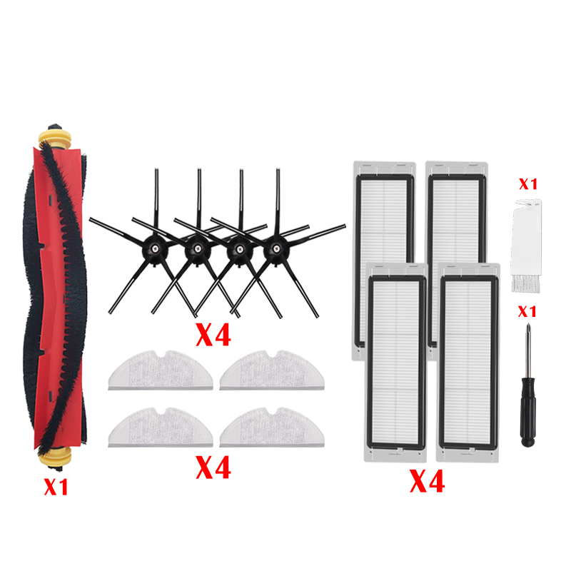 Accessoires pour aspirateur Roborock S5 Max S6 MAXV, brosse principale, vadrouille, chiffon, filtre HEPA de remplacement, pièces pour robot xiaomi S6 pure S50: Rose