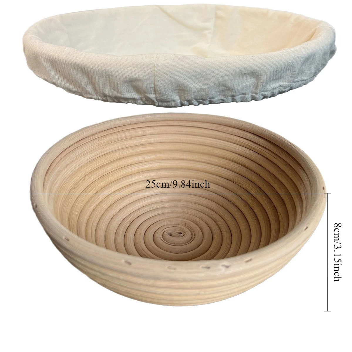 Bread Proofing Basket Sourdough Proofing Basket Round Proofing Bowls Handmade Rattan Baskets Liners Sourdough Bread Making Kit: Pink