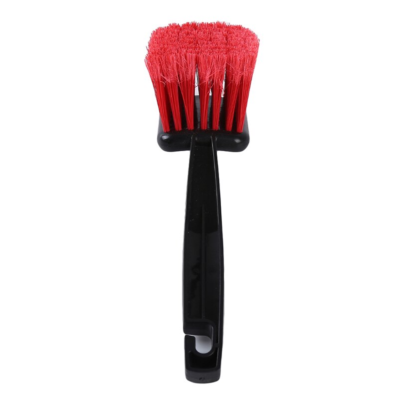 Auto Wiel Borstel Band Cleaner Met Rode Haren En Zwart Handvat Wassen Gereedschap Voor Auto Detaillering Motor Reinigen Carclean: Default Title