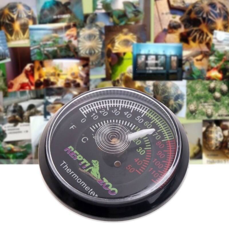Reptiel schildpad thermometer temperatuurmeter analoge meter vivarium kweekbak